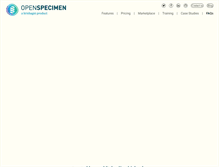 Tablet Screenshot of openspecimen.org
